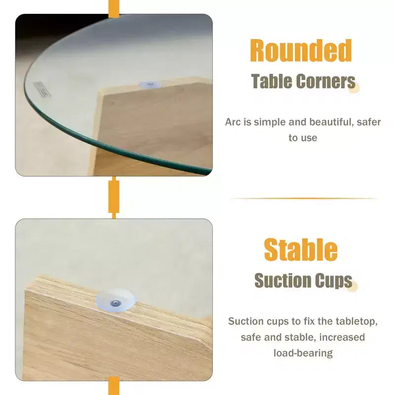 Runder Couchtisch aus Glas, ovaler Cocktailtisch, ovaler Mitteltisch, Akzenttisch, Sofatisch mit diagonal angeordnetem fächerförmigem Ablagebein, Walnuss/Natur