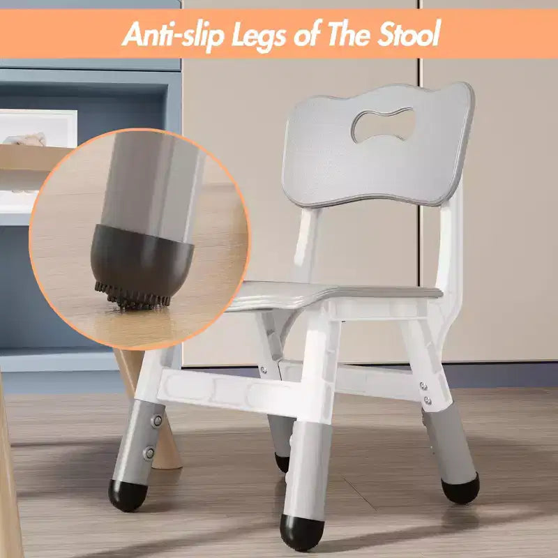 Chaises pour enfants réglables en hauteur sur 3 niveaux - chaises en plastique pour tout-petits avec patins antidérapants, pour les enfants de 2 à 12 ans