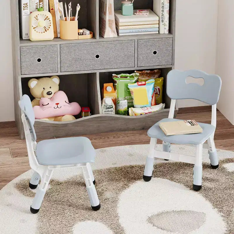 Chaises pour enfants réglables en hauteur sur 3 niveaux - chaises en plastique pour tout-petits avec patins antidérapants, pour les enfants de 2 à 12 ans