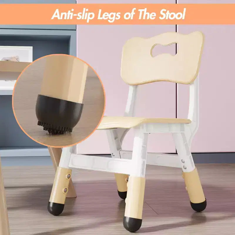 Chaises pour enfants réglables en hauteur sur 3 niveaux - chaises en plastique pour tout-petits avec patins antidérapants, pour les enfants de 2 à 12 ans