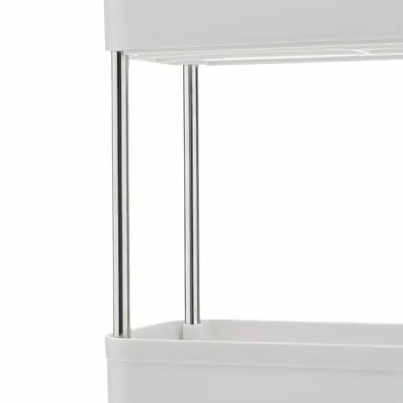 Chariot roulant à 3/4 niveaux, chariot utilitaire de rangement pour la cuisine, étagères mobiles coulissantes avec 2 roulettes verrouillables et crochets