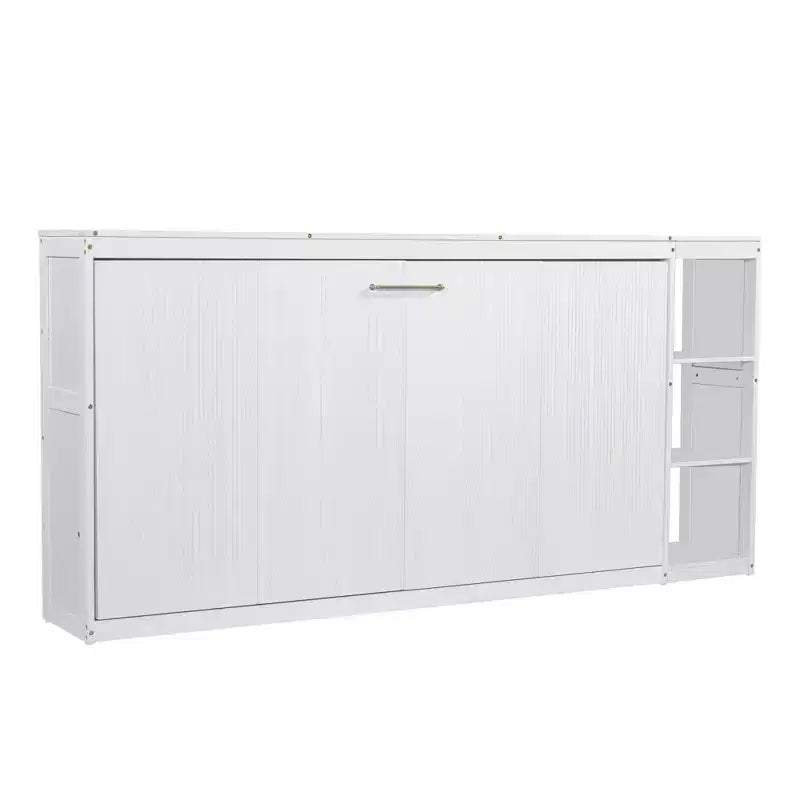 Lit escamotable mural de taille Twin avec étagères et rangement intégrés — conception robuste et peu encombrante ; aucun sommier requis.