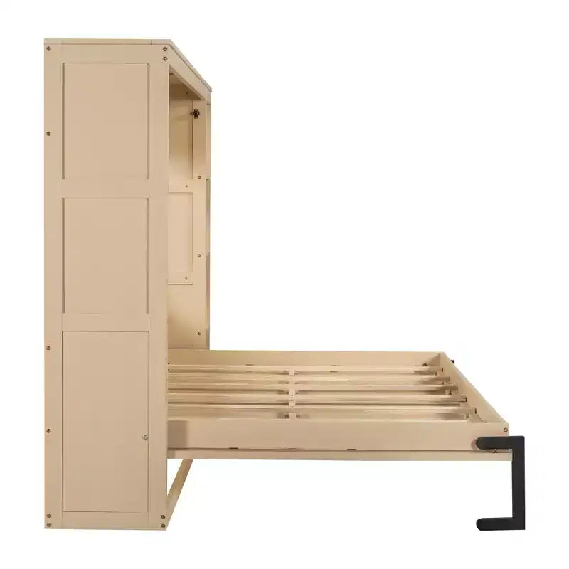 Lit escamotable mural de taille Twin avec étagères et rangement intégrés — conception robuste et peu encombrante ; aucun sommier requis.