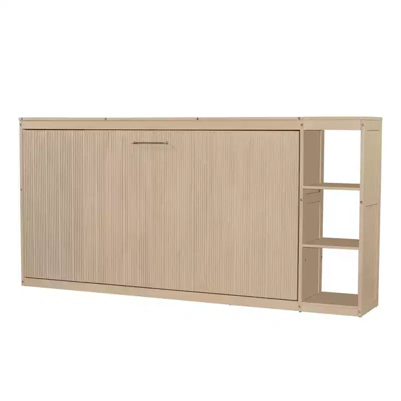 Lit escamotable mural de taille Twin avec étagères et rangement intégrés — conception robuste et peu encombrante ; aucun sommier requis.