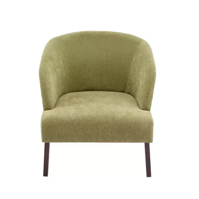 Chaise rembourrée moderne du milieu du siècle avec dossier incurvé