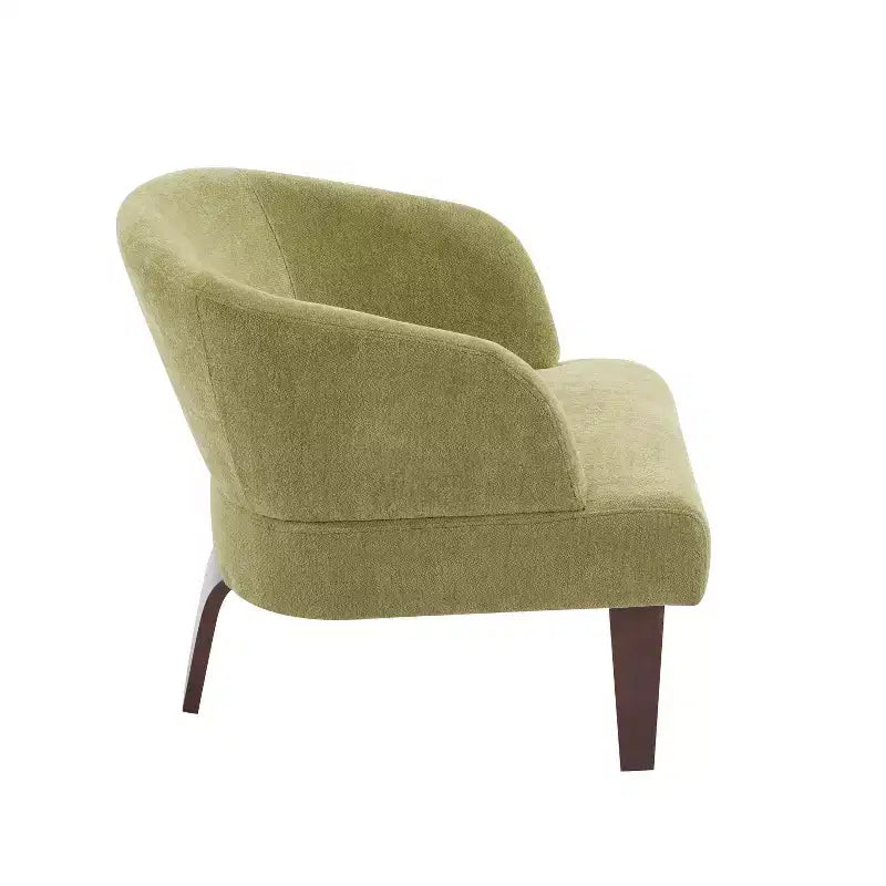 Chaise rembourrée moderne du milieu du siècle avec dossier incurvé