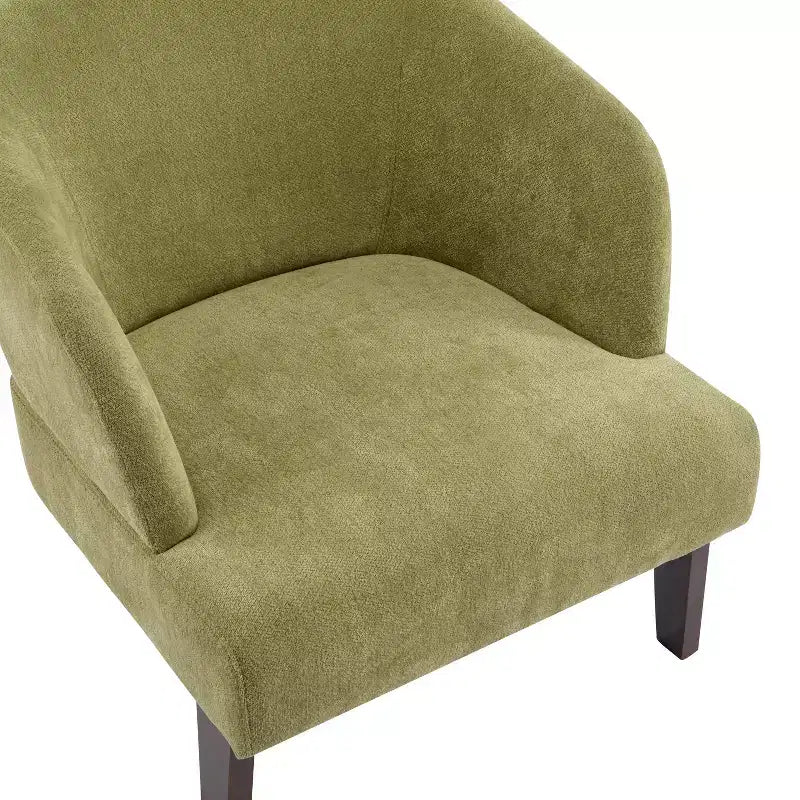Chaise rembourrée moderne du milieu du siècle avec dossier incurvé