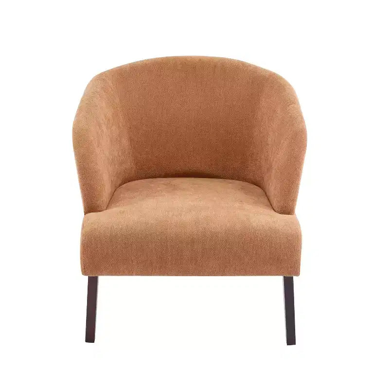 Chaise rembourrée moderne du milieu du siècle avec dossier incurvé