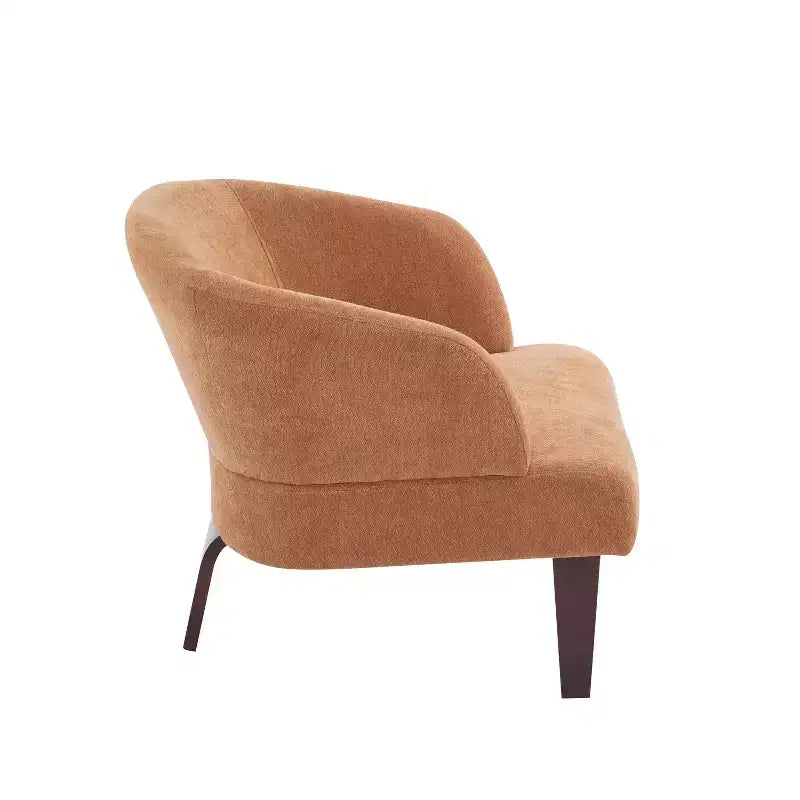 Chaise rembourrée moderne du milieu du siècle avec dossier incurvé