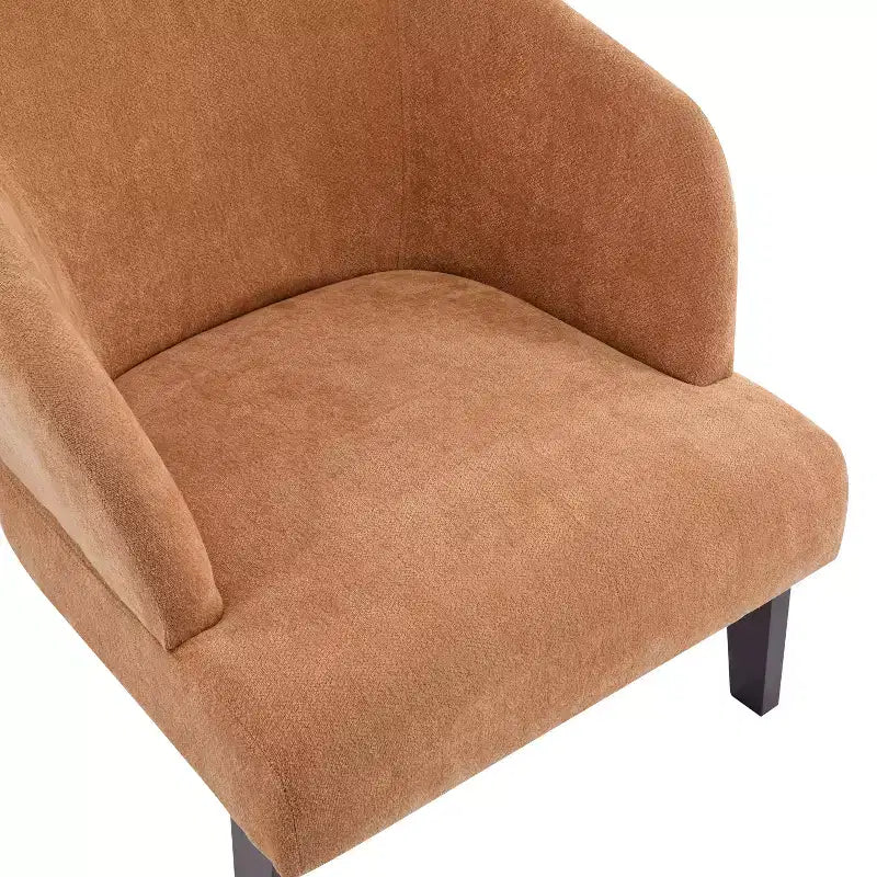 Chaise rembourrée moderne du milieu du siècle avec dossier incurvé