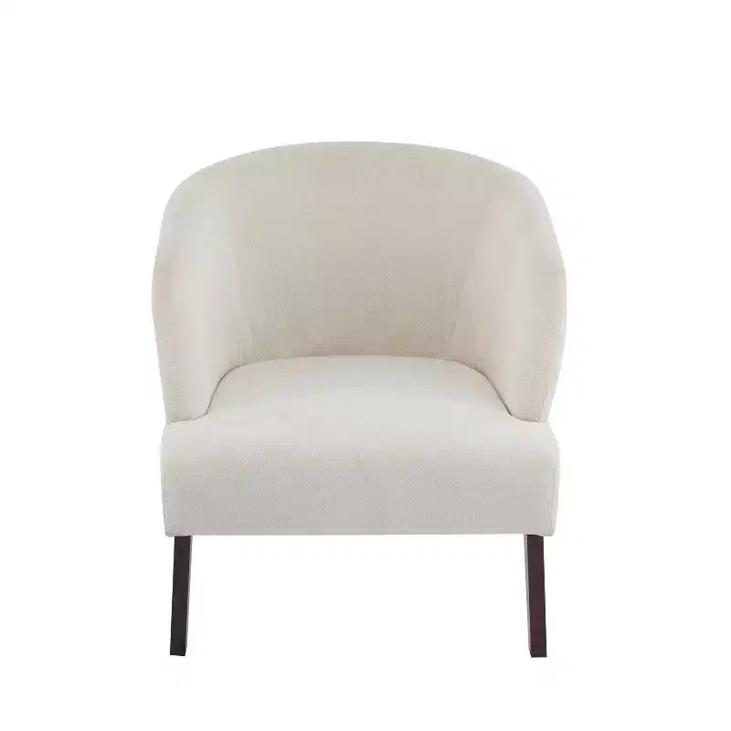 Chaise rembourrée moderne du milieu du siècle avec dossier incurvé