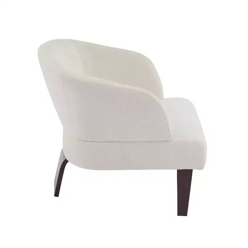 Gepolsterter Stuhl im Mid-Century-Modern-Stil mit geschwungener Rückenlehne