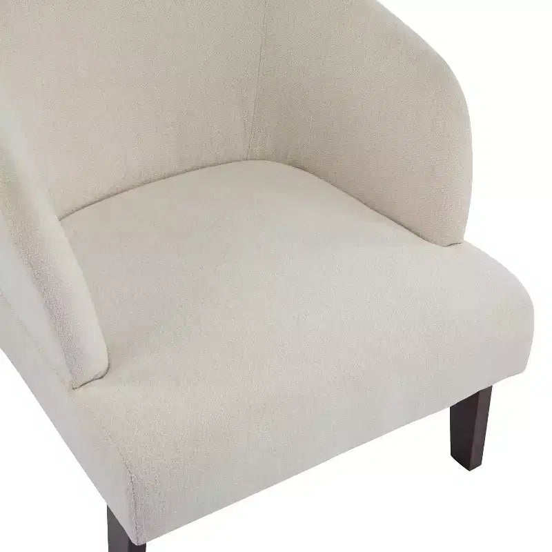 Chaise rembourrée moderne du milieu du siècle avec dossier incurvé