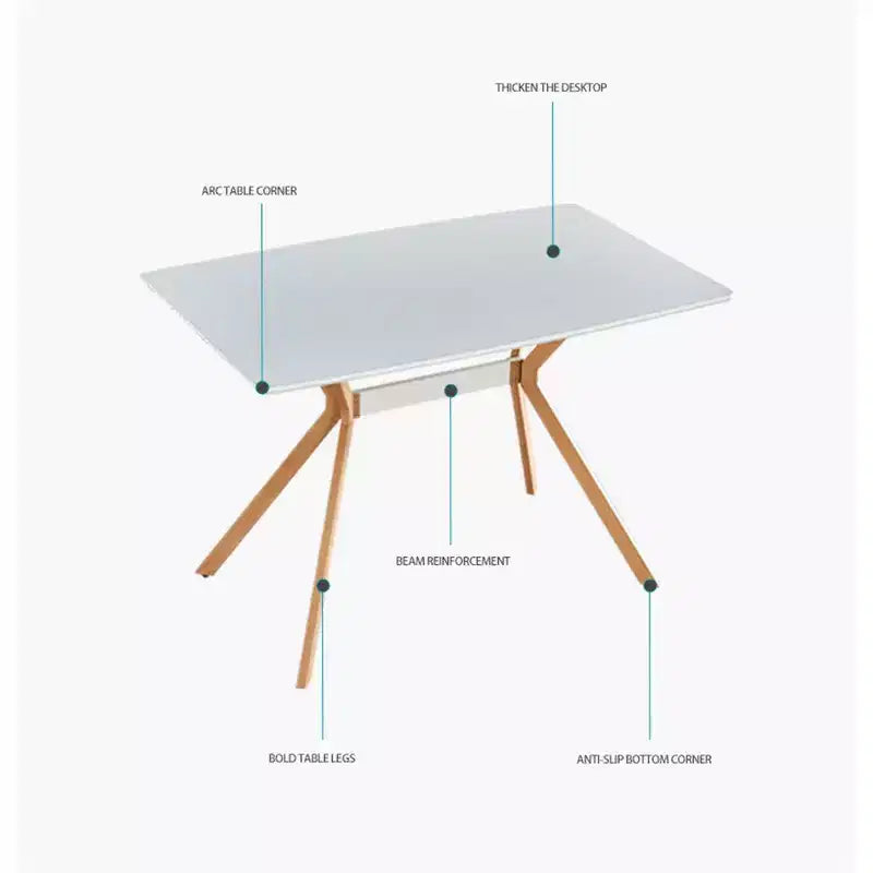 Escritorio moderno para computadora con superficie de MDF y patas metálicas, mesa de estudio y escritura para oficina en casa, escritorio contemporáneo para dormitorio o sala de estudio