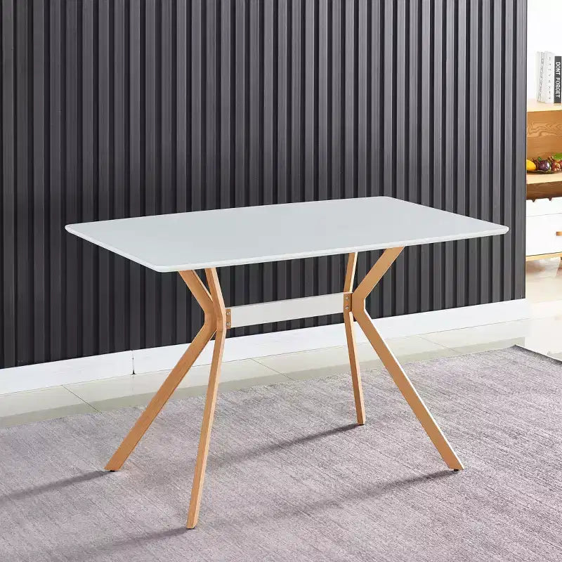 Escritorio moderno para computadora con superficie de MDF y patas metálicas, mesa de estudio y escritura para oficina en casa, escritorio contemporáneo para dormitorio o sala de estudio