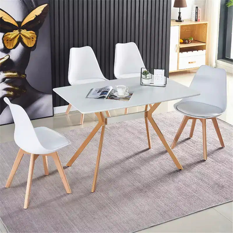 Escritorio moderno para computadora con superficie de MDF y patas metálicas, mesa de estudio y escritura para oficina en casa, escritorio contemporáneo para dormitorio o sala de estudio
