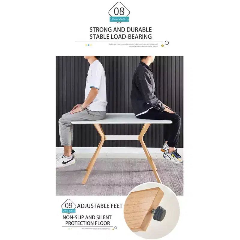 Escritorio moderno para computadora con superficie de MDF y patas metálicas, mesa de estudio y escritura para oficina en casa, escritorio contemporáneo para dormitorio o sala de estudio
